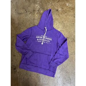 Abercrombie & Fitch Co. Purple Hoodie Sweatshirt Women's